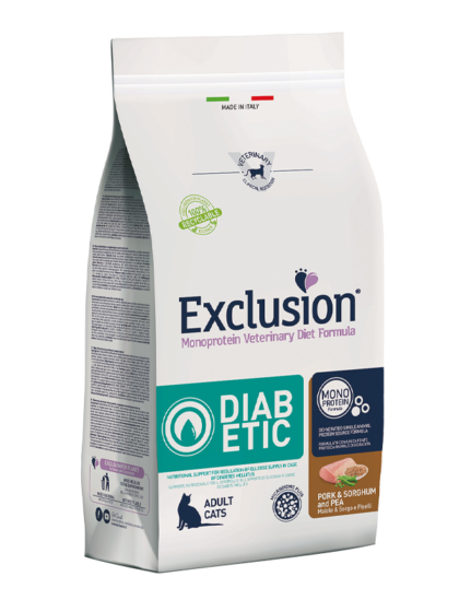 Exclusion Diabetic зі свининою, сорго та горохом для котів з цукровим діабетом