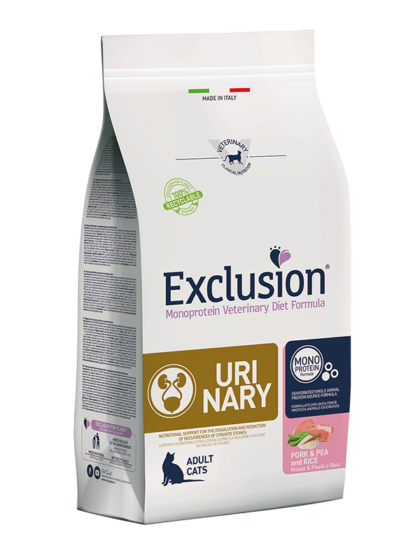 Exclusion Urinary (Урінарі) зі свининою, горохом та рисом для котів із сечокам'яною хворобою