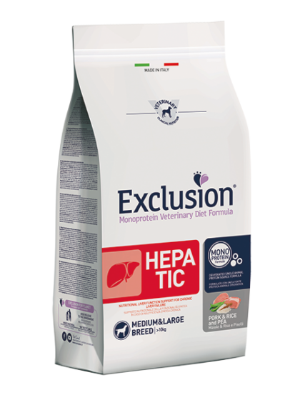 Exclusion Hepatic Medium&Large Breed зі свининою для середніх та великих порід собак із печінковою недостатністю