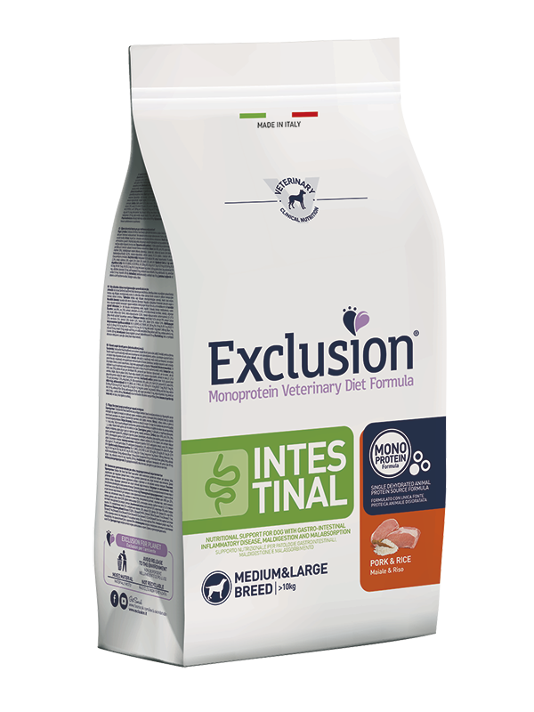 Exclusion Intestinal Medium&Large Breed зі свининою для середніх та великих порід собак з порушенням травлення
