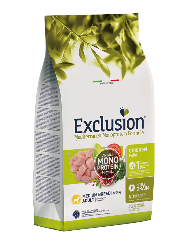 Exclusion Adult Chicken Medium Breed корм для дорослих собак середніх порід з куркою