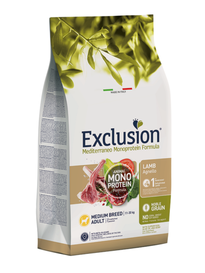 Exclusion Adult Lamb Medium Breed корм для дорослих собак середніх порід з ягням