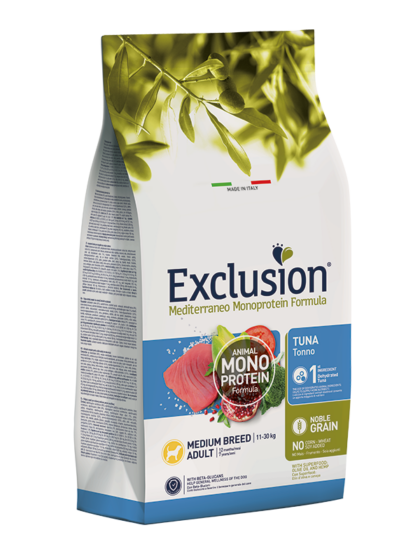 Exclusion Adult Tuna Medium Breed корм для дорослих собак середніх порід з тунцем