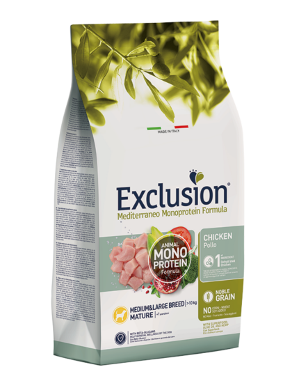 Exclusion Mature Chicken Medium&Large Breed корм для собак віком від 7 років середніх та великих порід з куркою