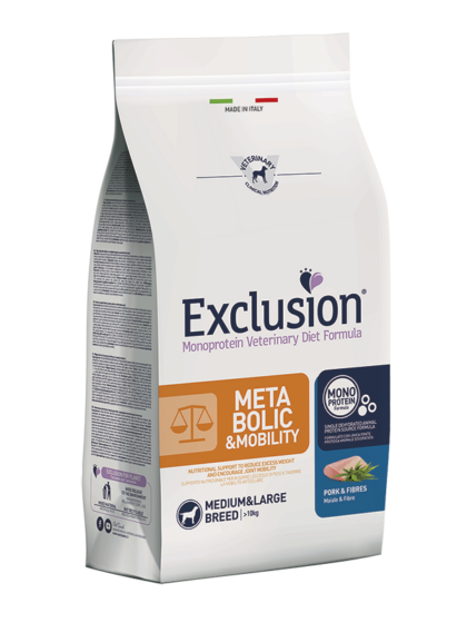 Exclusion Metabolic&Mobility Medium&Large Breed зі свининою для середніх та великих порід собак для зменшення ваги та відновлення суглобів