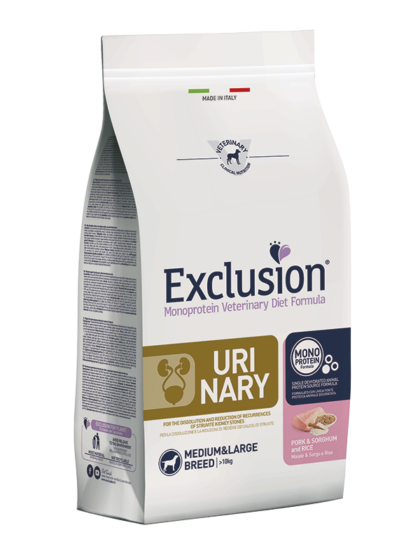 Exclusion Urinary Medium&Large Breed зі свининою для собак середніх та великих порід для підтримки сечовидільної системи