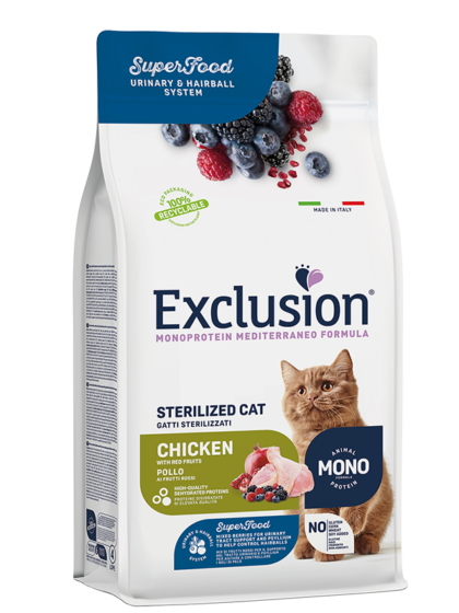 Exclusion Sterilized Chicken корм для стерилізованих котів з куркою